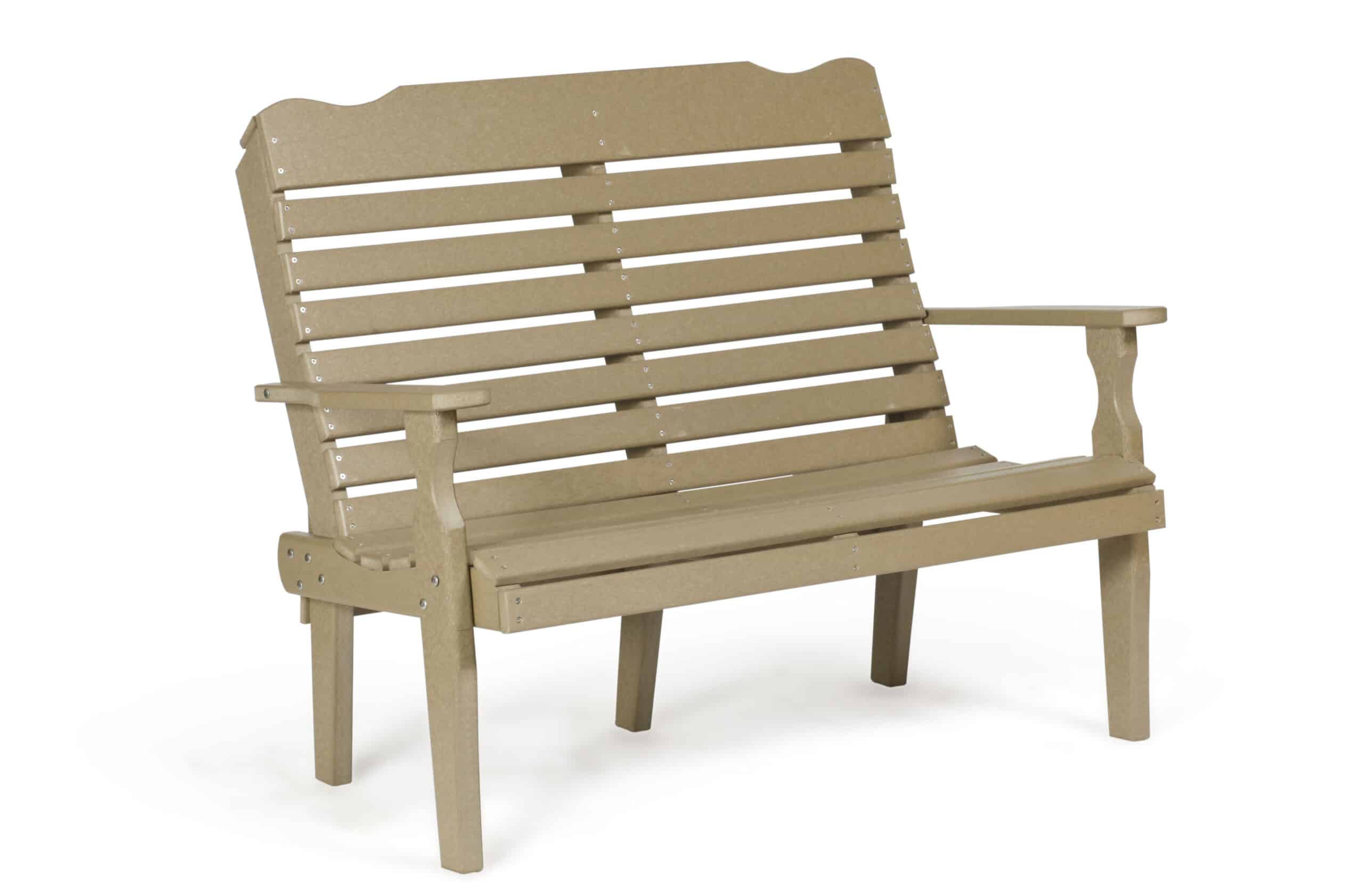 curve back bench poly furniture for cabins