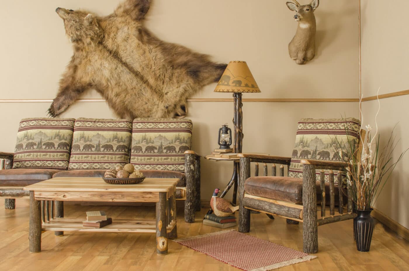 log cabin living room furniture