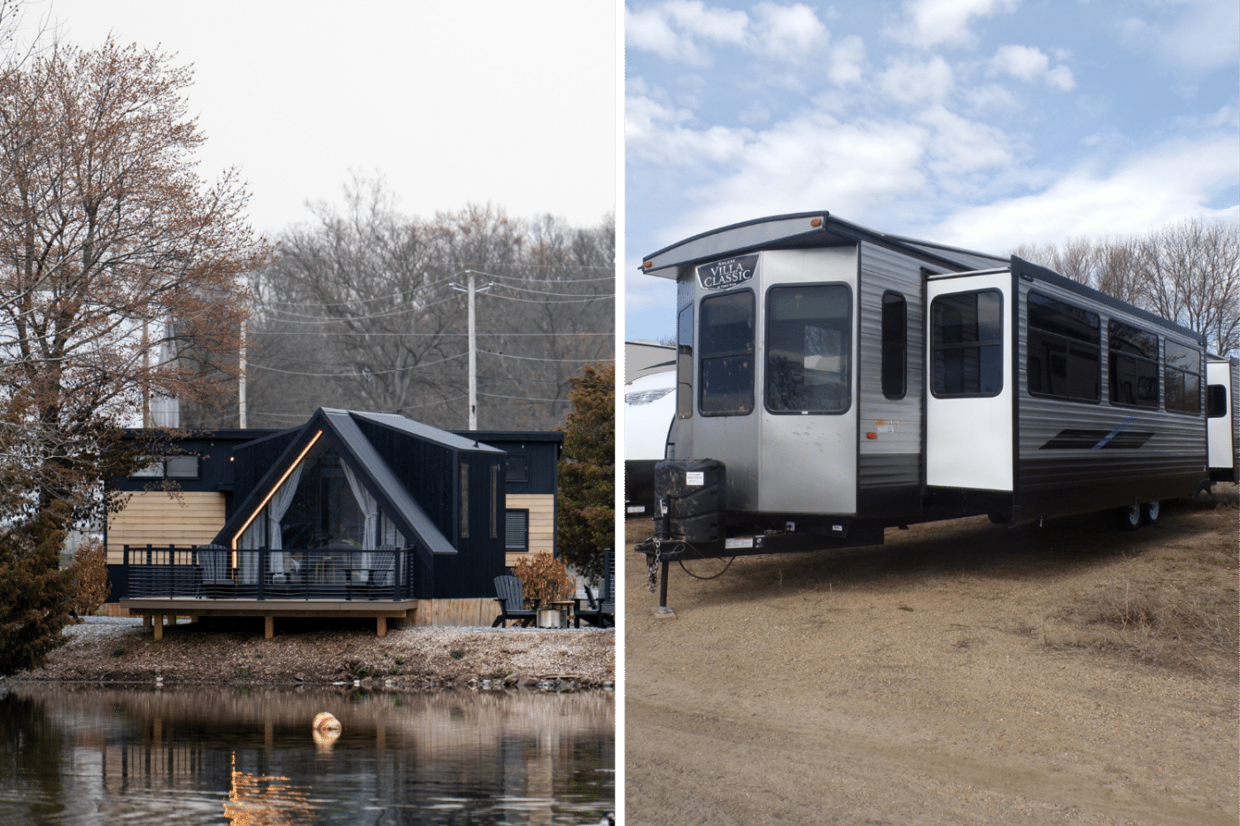 Which is larger Destination Trailers or Park Models