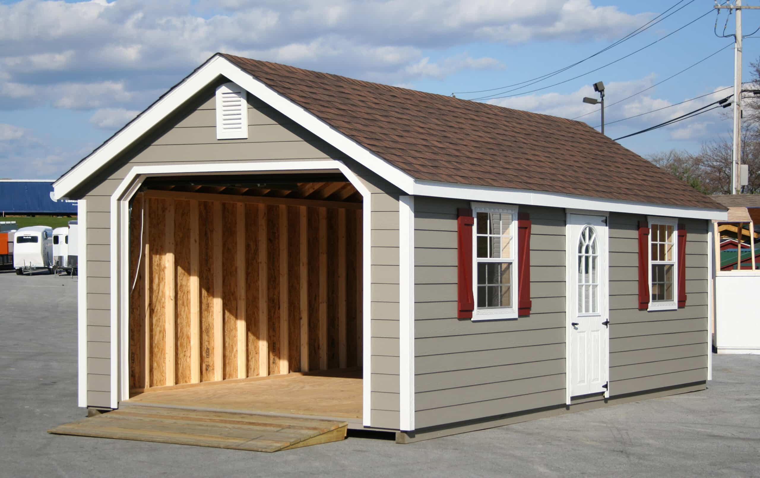 a frame single car garage prefab