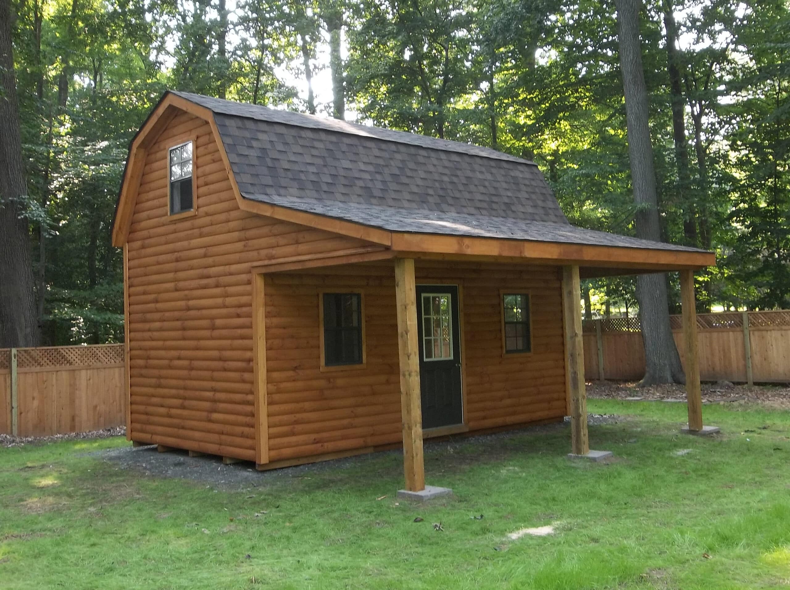 log cabin custom garage builders