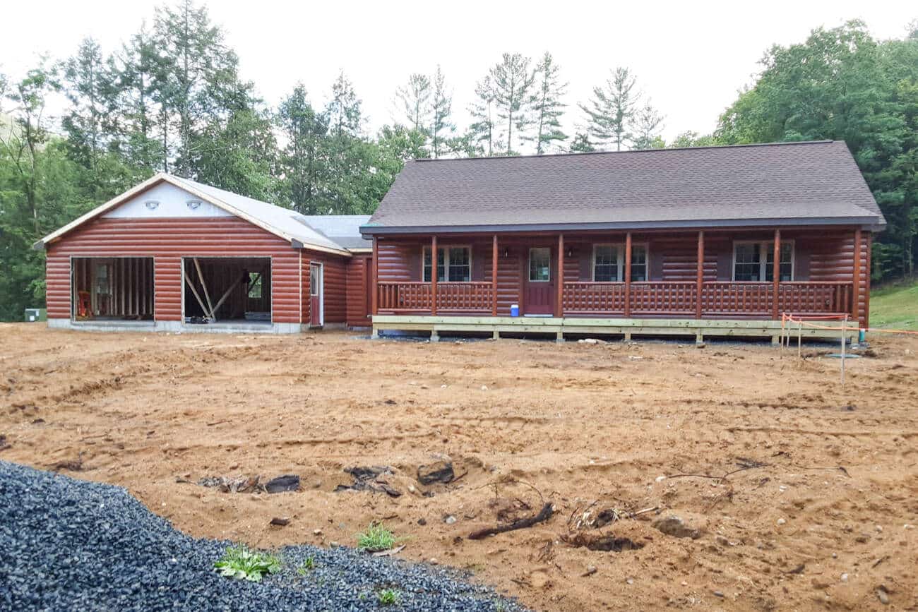 Prefab Cabin in Dummerston VT under construction