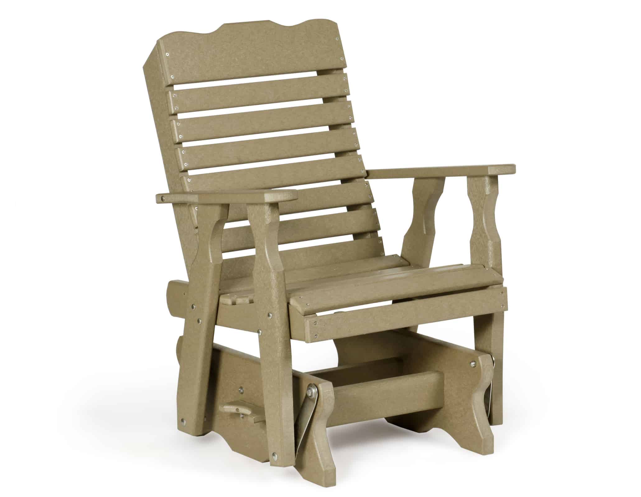 curve back single glider poly furniture for cabins