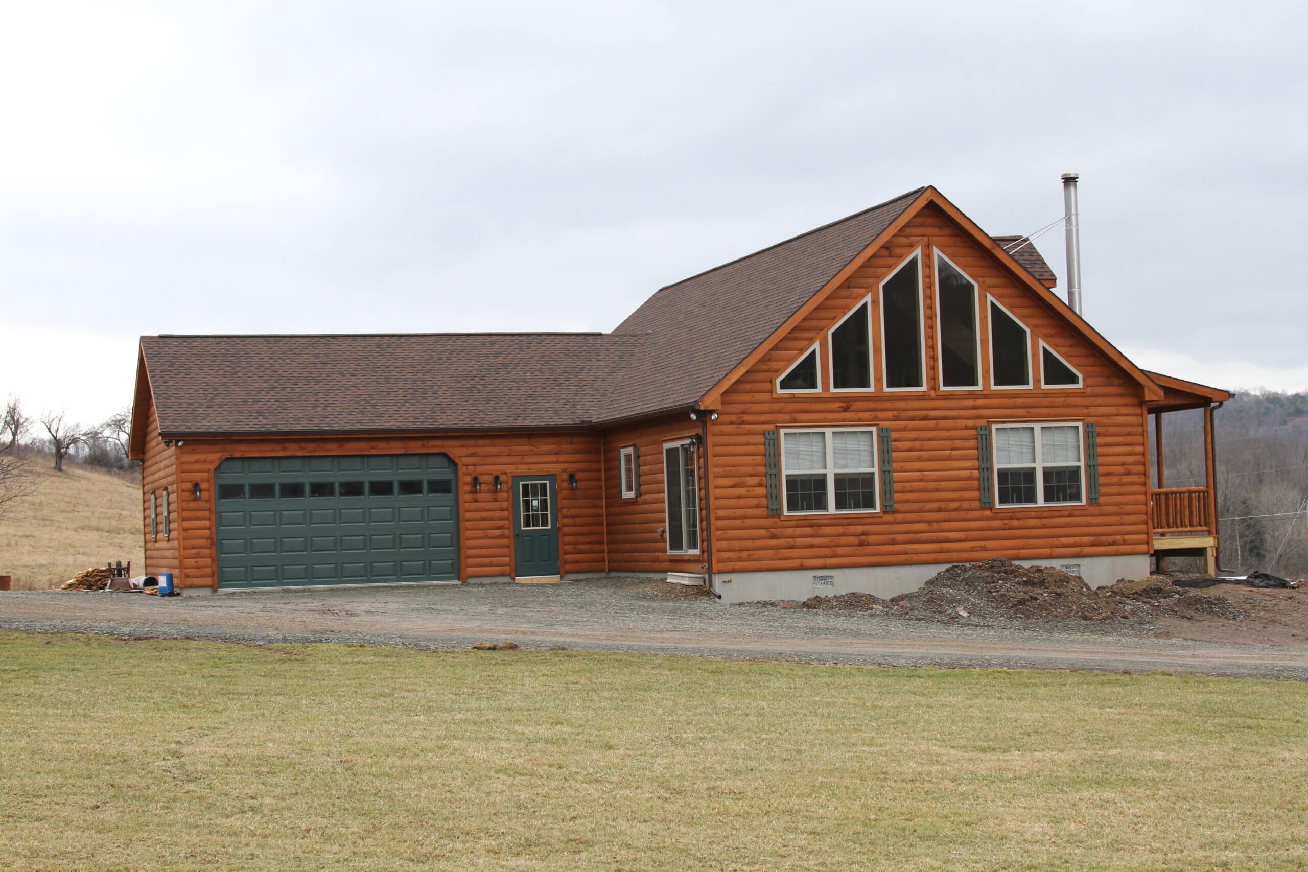 log home prefab garages for sale