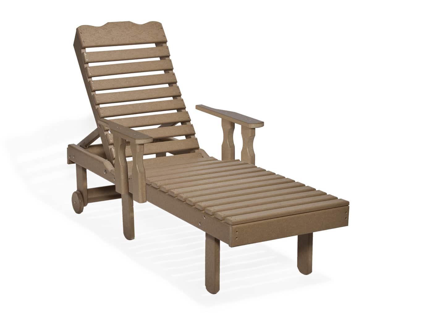 chaise lounge with arms poly furniture for cabins