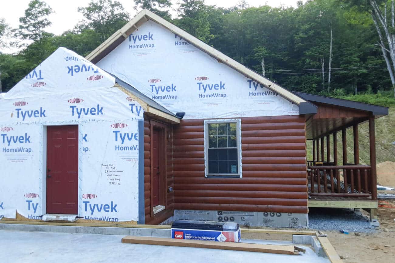 Prefab Cabin in Dummerston VT side view