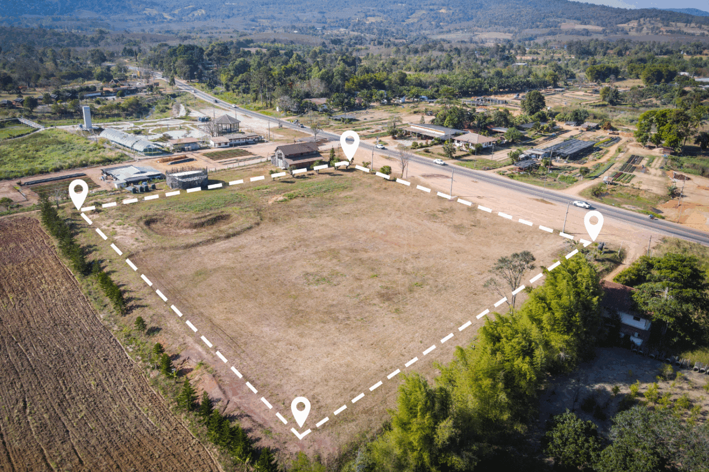 how do i find land in a historic town to build a log cabin