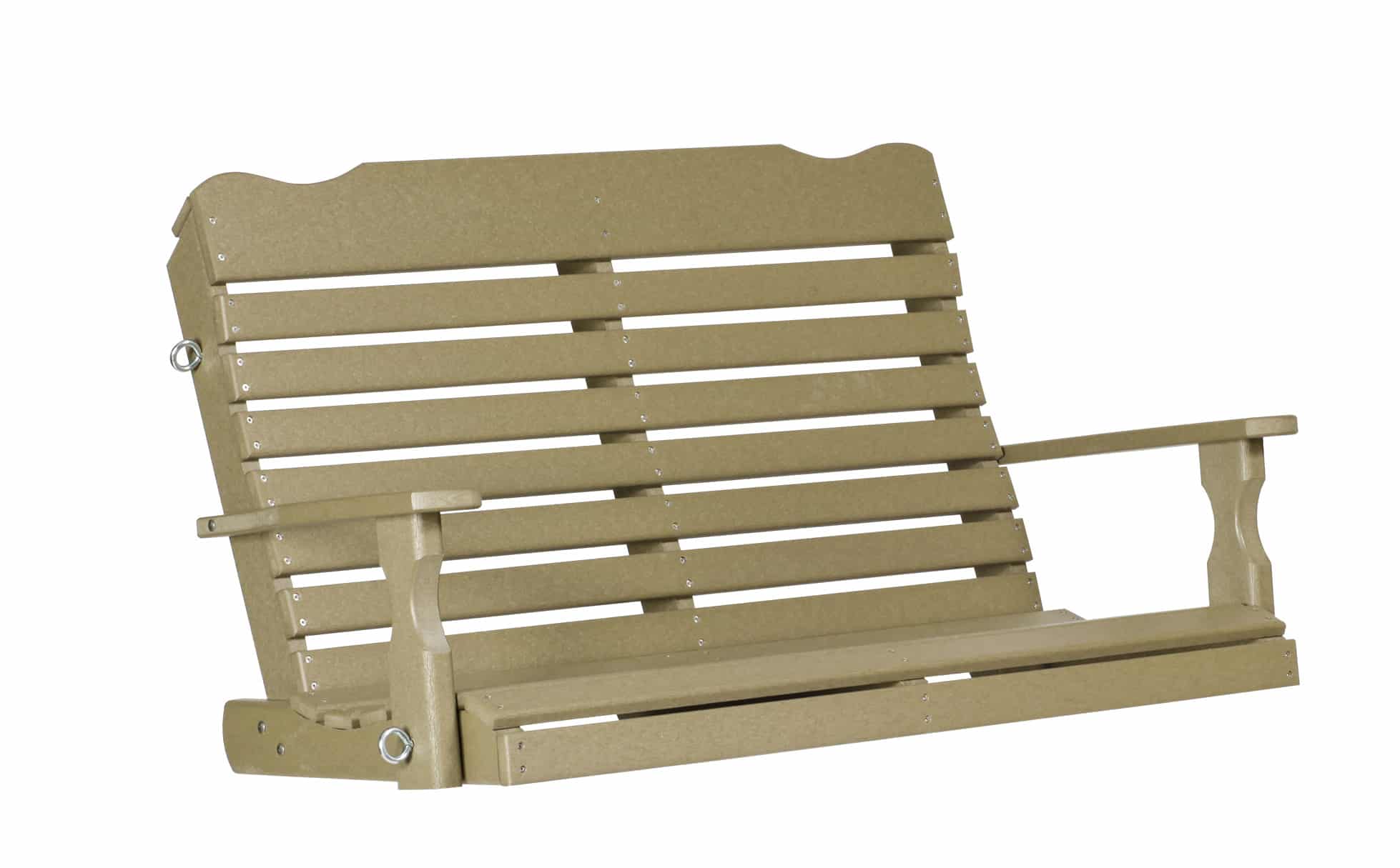 curve back swing poly furniture for cabins