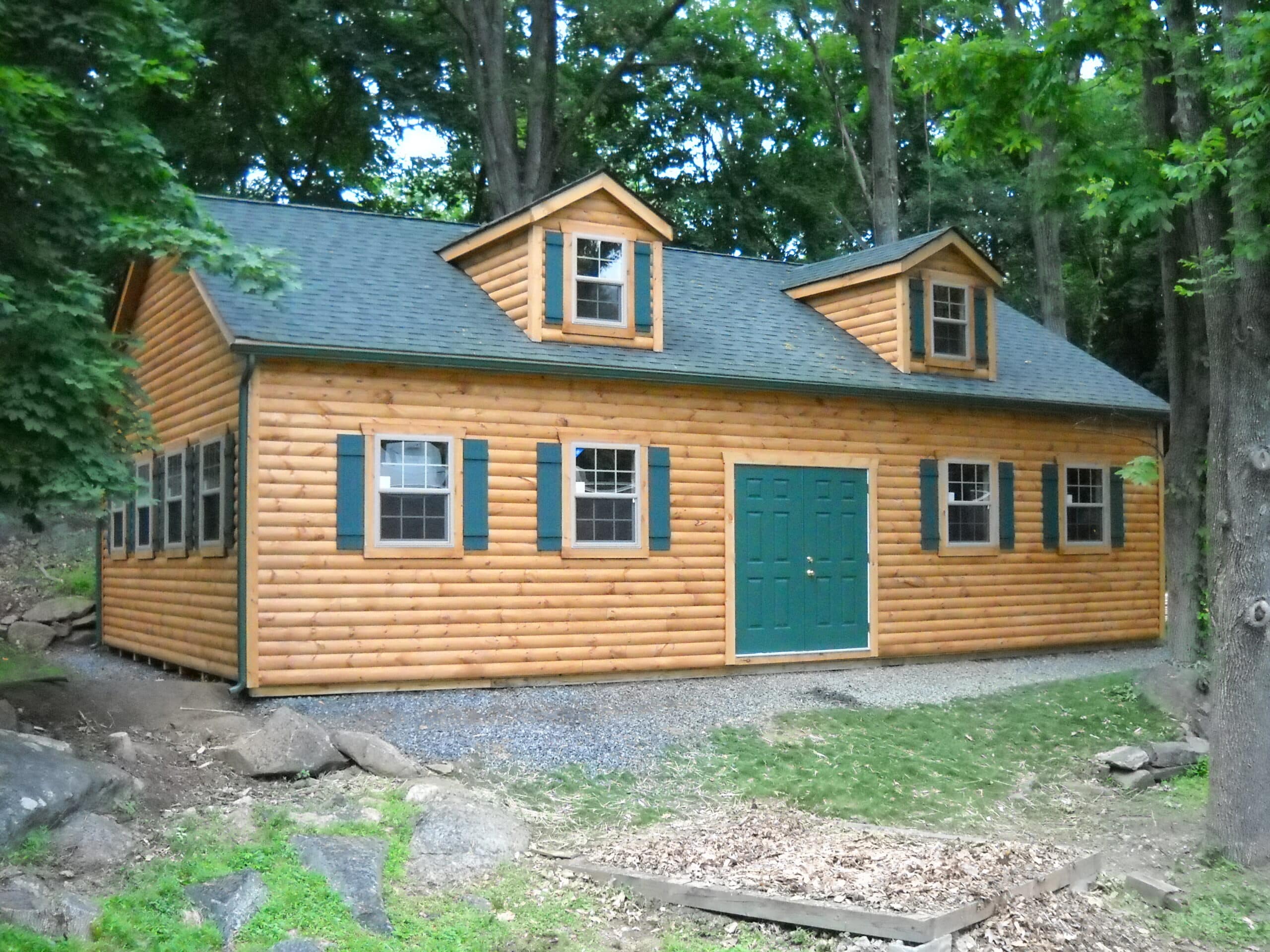 log home custom garage builders