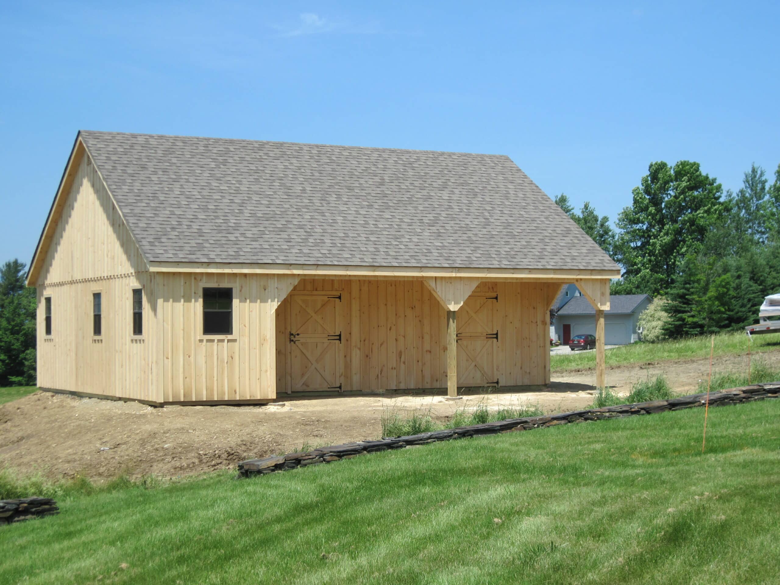 prefab garage for horses