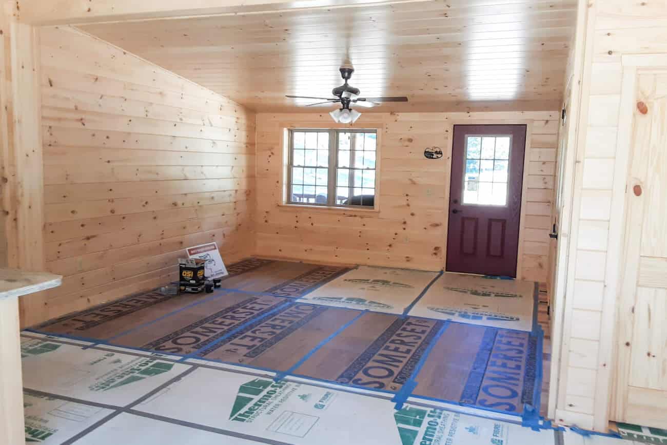 entryway Prefab Cabin in Dummerston VT