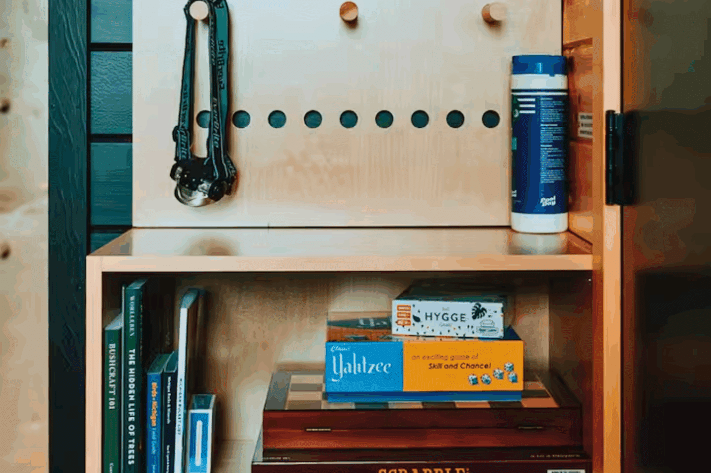 entry of Nook Studio peak cabin 2 at Retreat north in East Jordan Mi