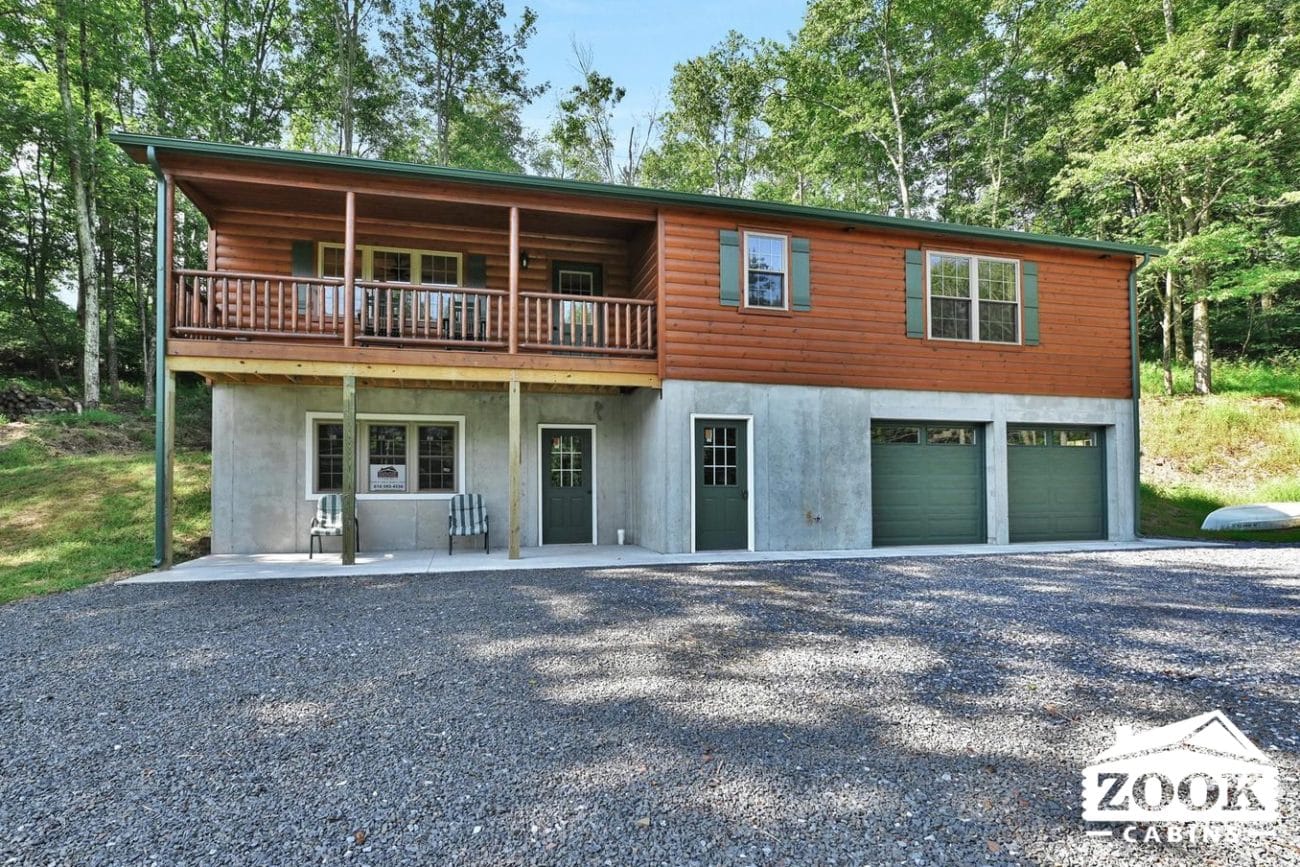 Frontier Log Cabin with a basement