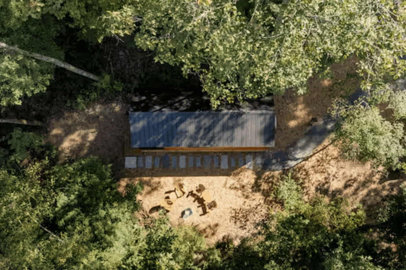 birds eye view of Studio park model tiny home in James creek PA studio 2