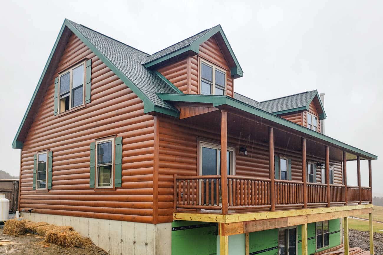Prefab Cabin in Gilboa NY with porch