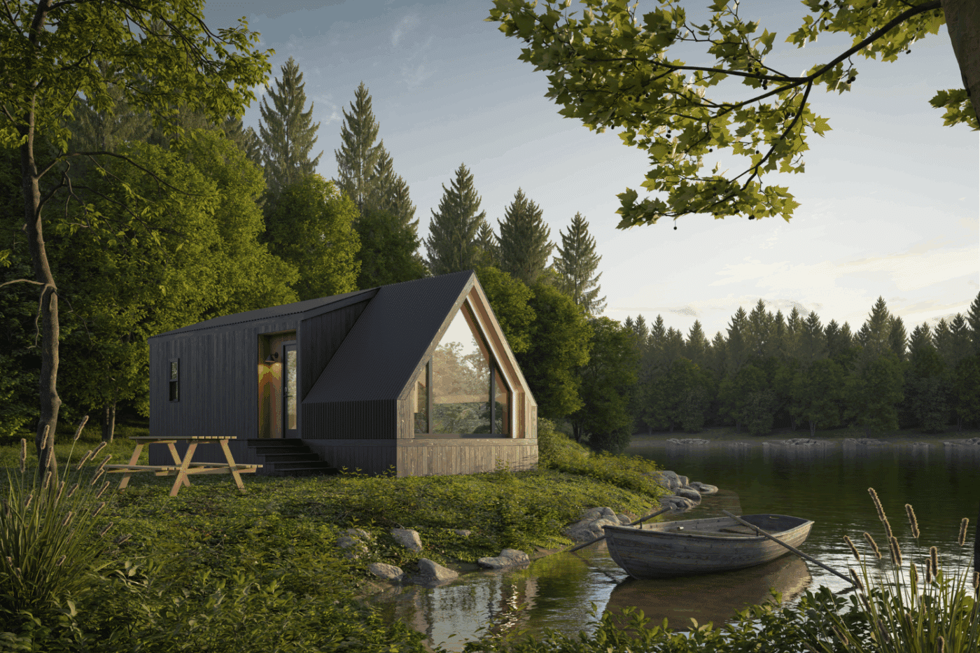 Psy Homes A Frame Bunk house by lake