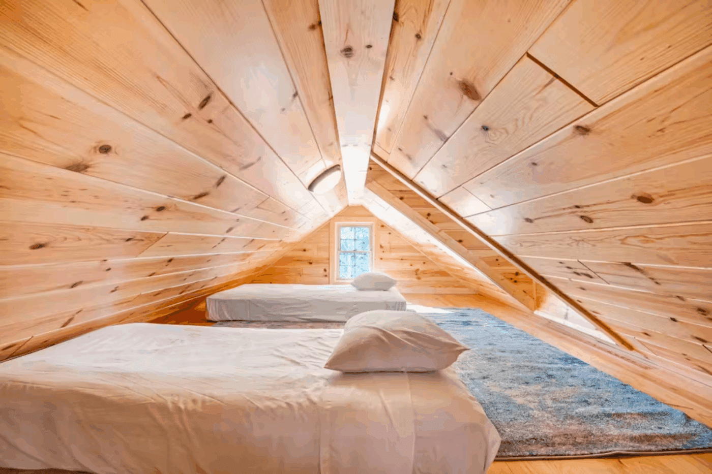 lofted sleeping area log cabin in florrisant colorado