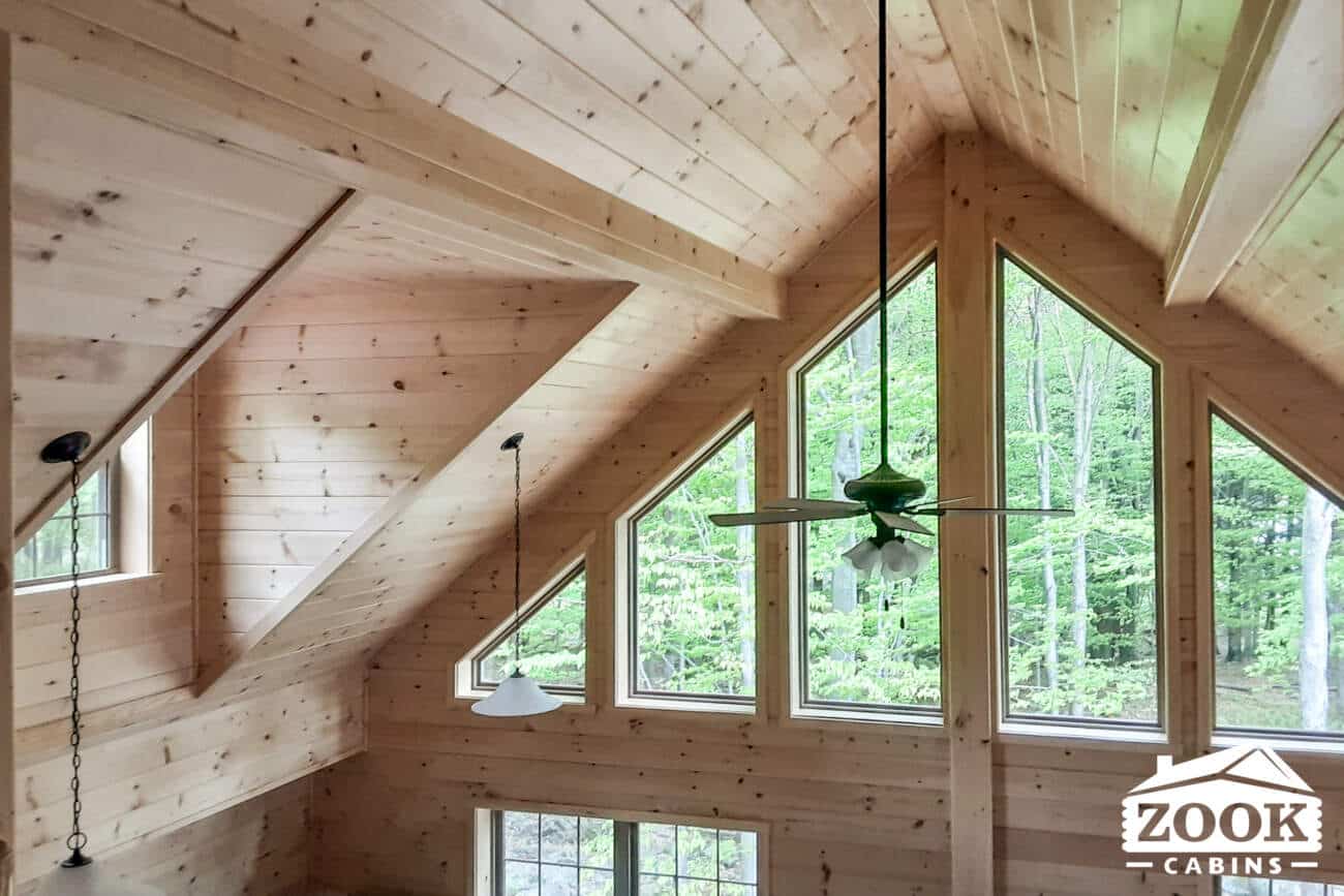 Prefab Cabin in Greentown PA with vista glass windows