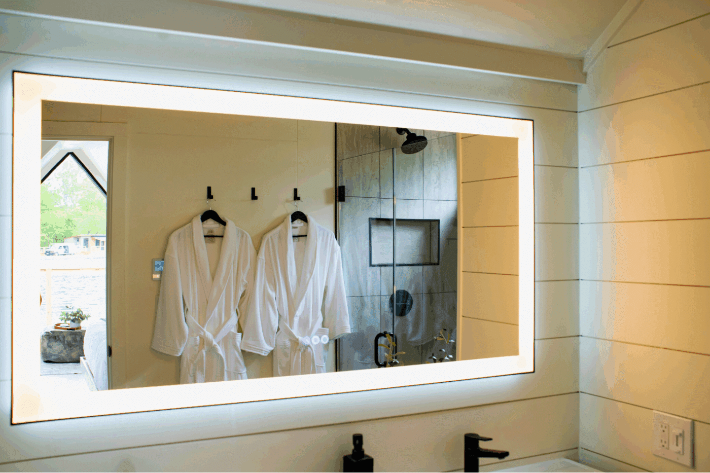 Wheelchair accessible sink in ADA compliant park model tiny home in New Holland Pa