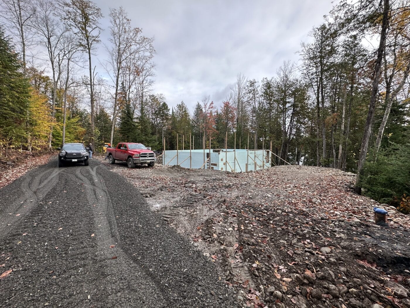 26′ x 42′ Chalet in Parkman ME foundation