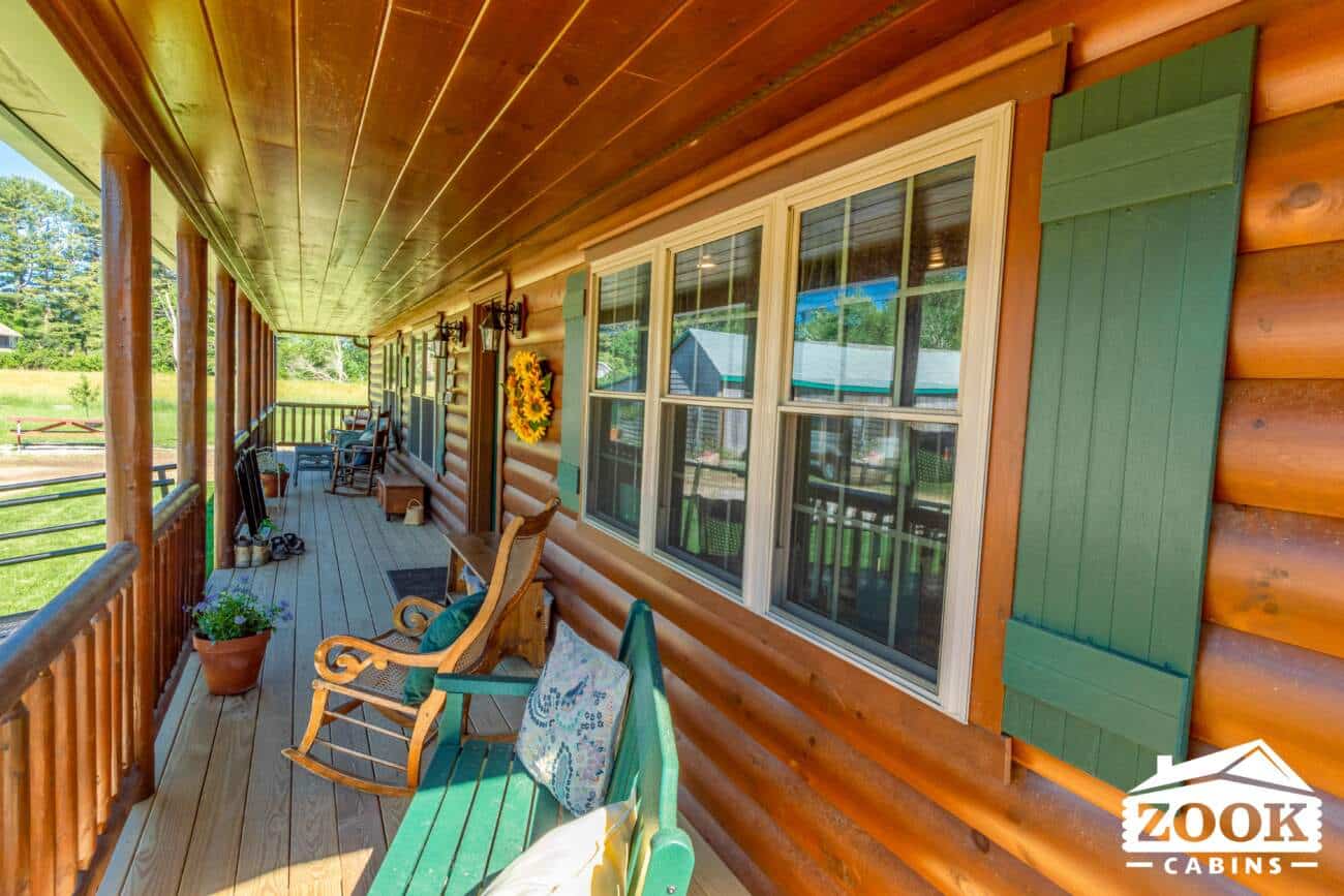 Front porch on cabin in south kingston ri