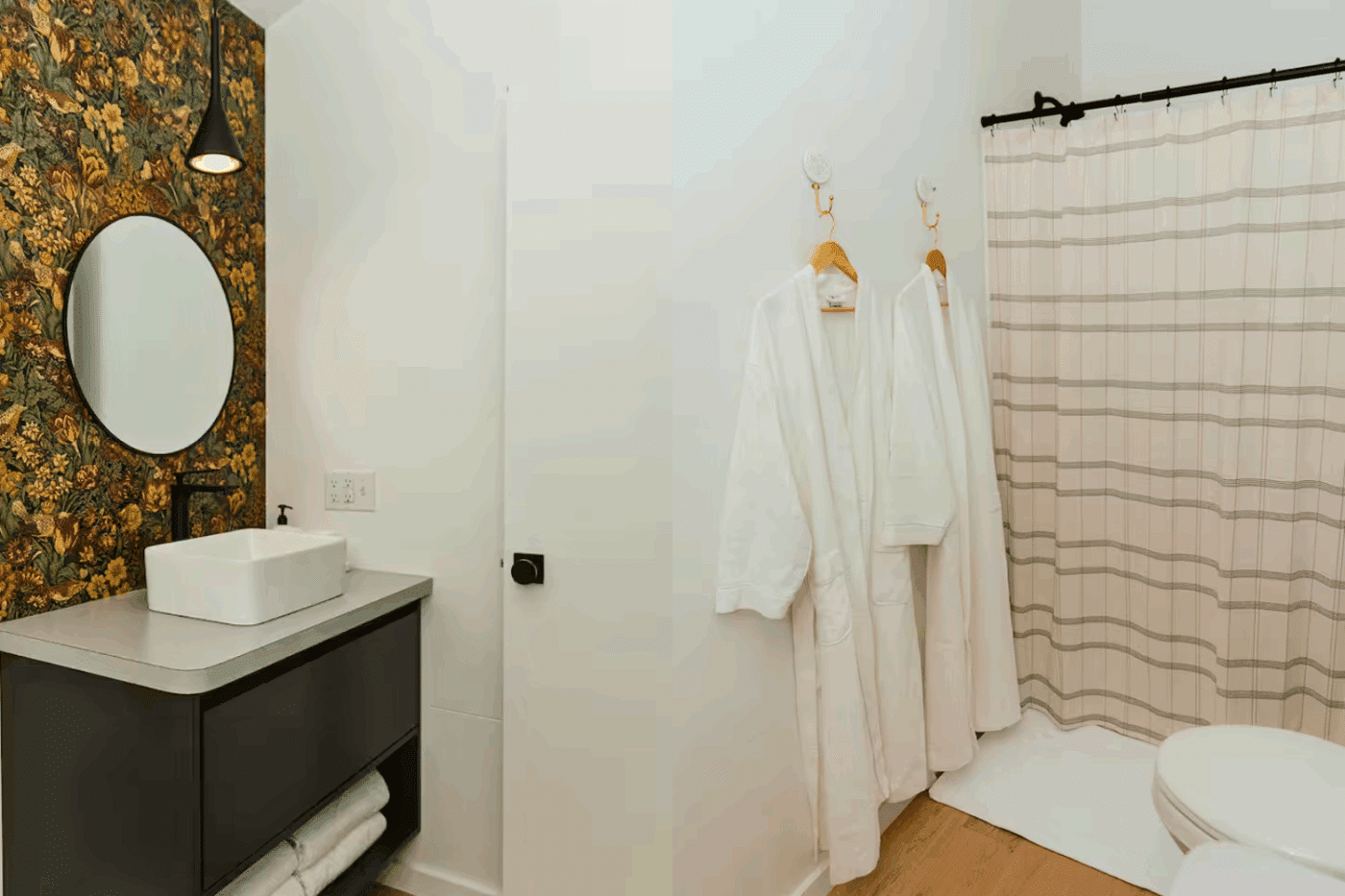 Psy Homes A Frame bathroom in luxury park model tiny home