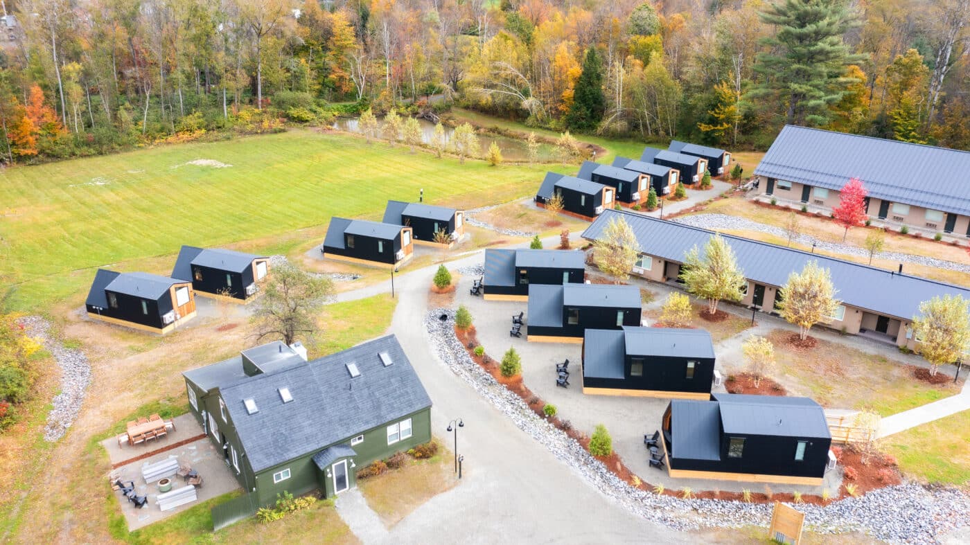 A Frame Park Models at Waterton Resort in Stowe VT 4