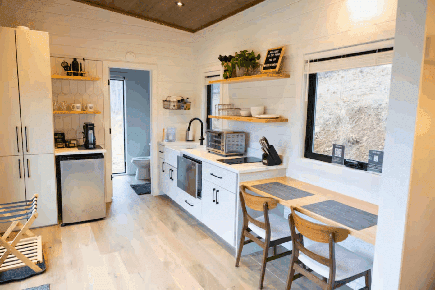 Custom built Alpine park model 3 tiny home with tiled walk in shower in Madison Virginia