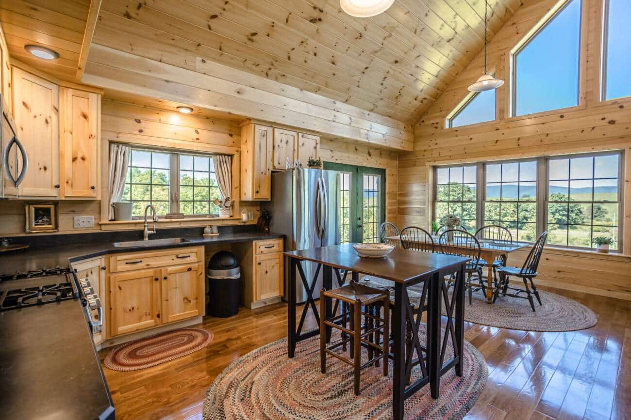 Kitchen in Log Home in Middlebrook VA