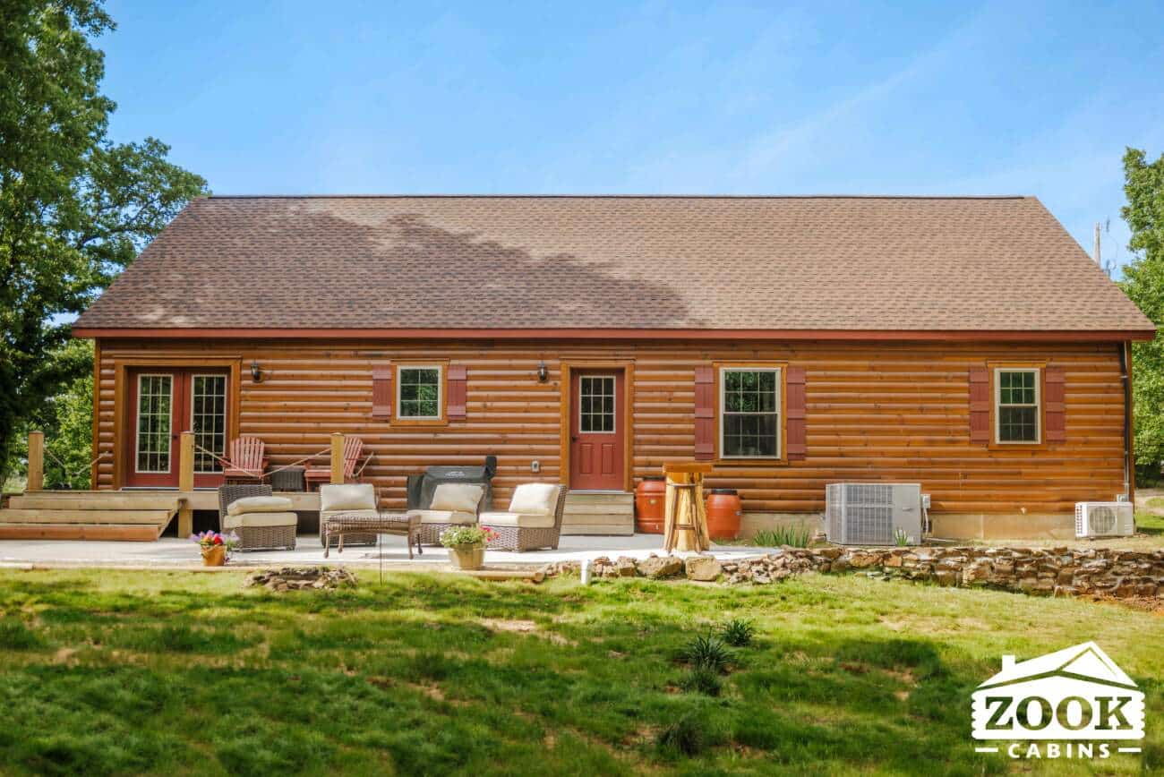 Glacier Log Home in Stroud OK exterior 1