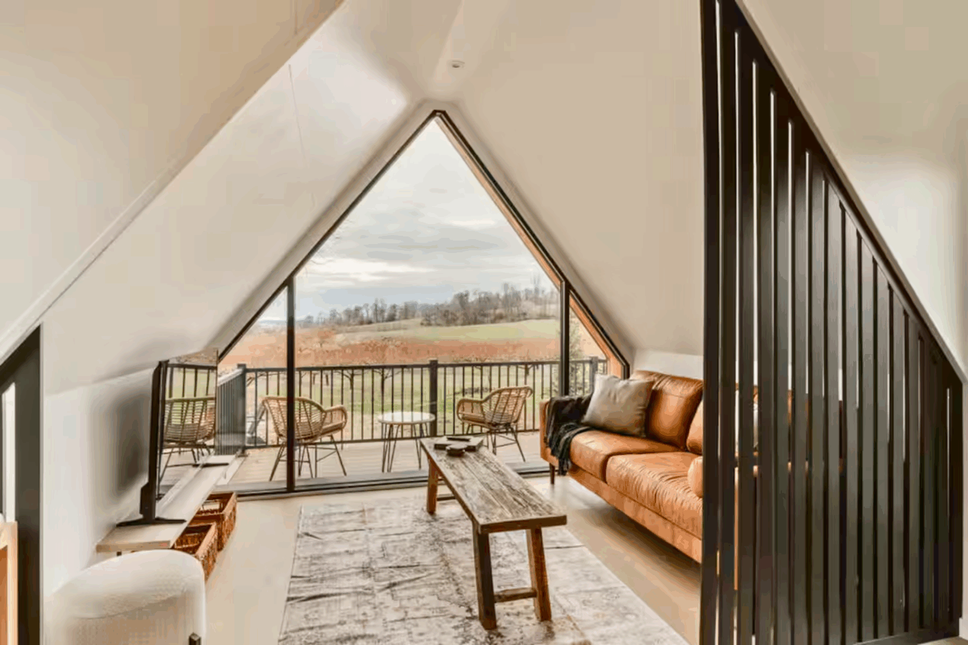 livingroom of a frame park model studio in gap pa