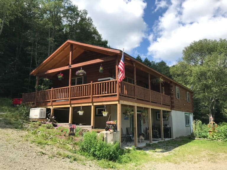 porch of cabin in coudersport pa 1