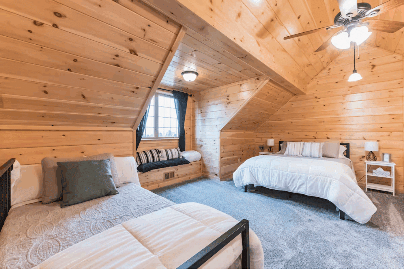 Psy Homes Mountaineer Deluxe in Vermontville New York bedroom 5 in customer finished loft space