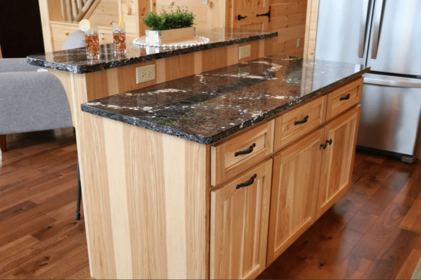 tiered kitchen island