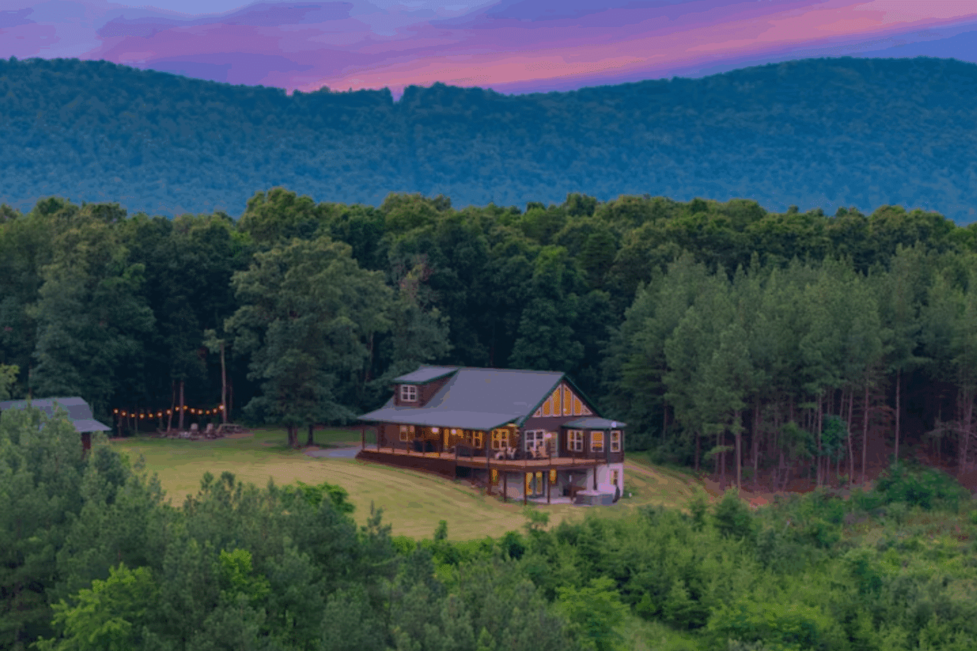 aerial view of Mountaineer Deluxe in Warfordsburg pa built and designed by Psy Homes