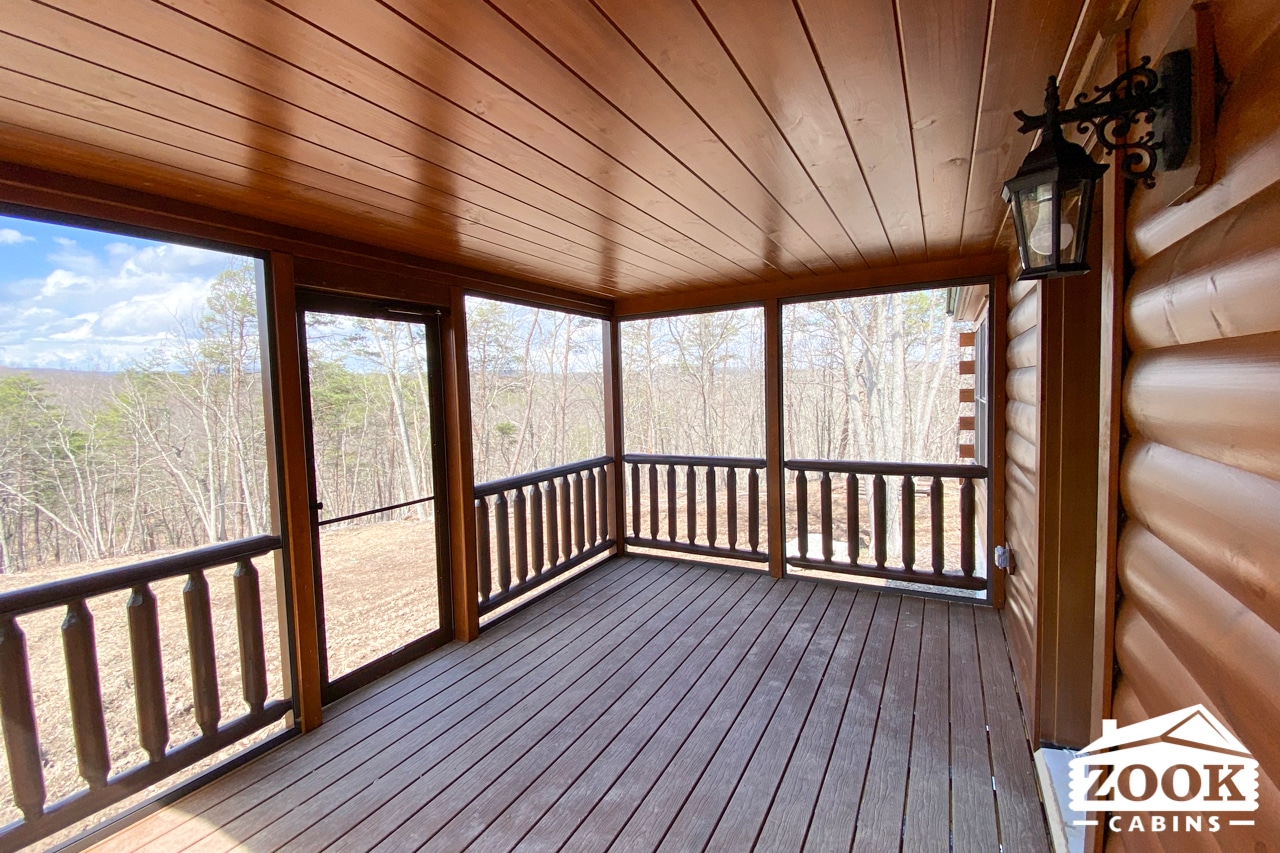 Deck Frontier log cabin in petersburg wv
