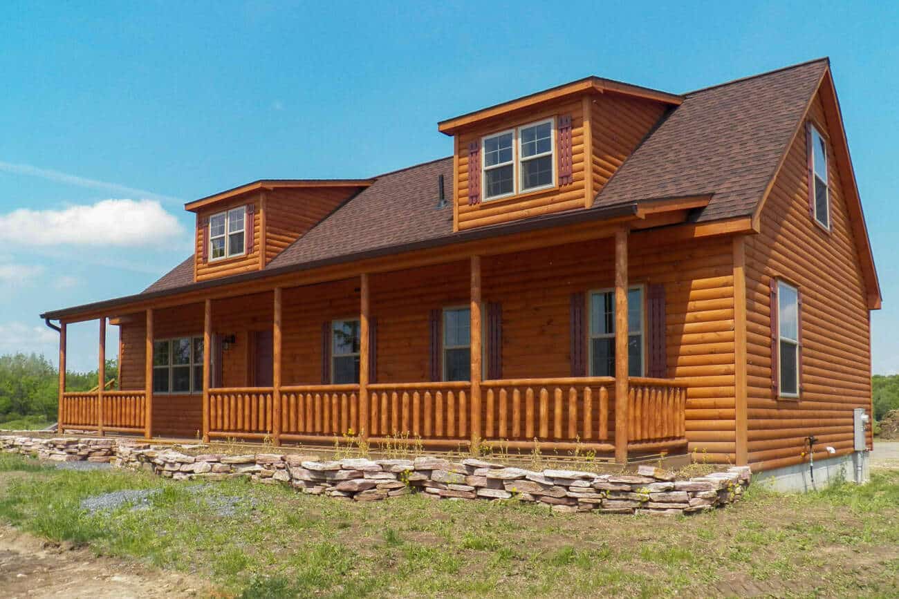 large 2 story prefab log cabins