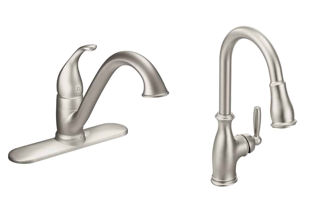 prefab log cabin faucet nickle kitchen