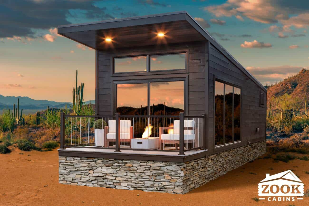 Park model luxury home with porch