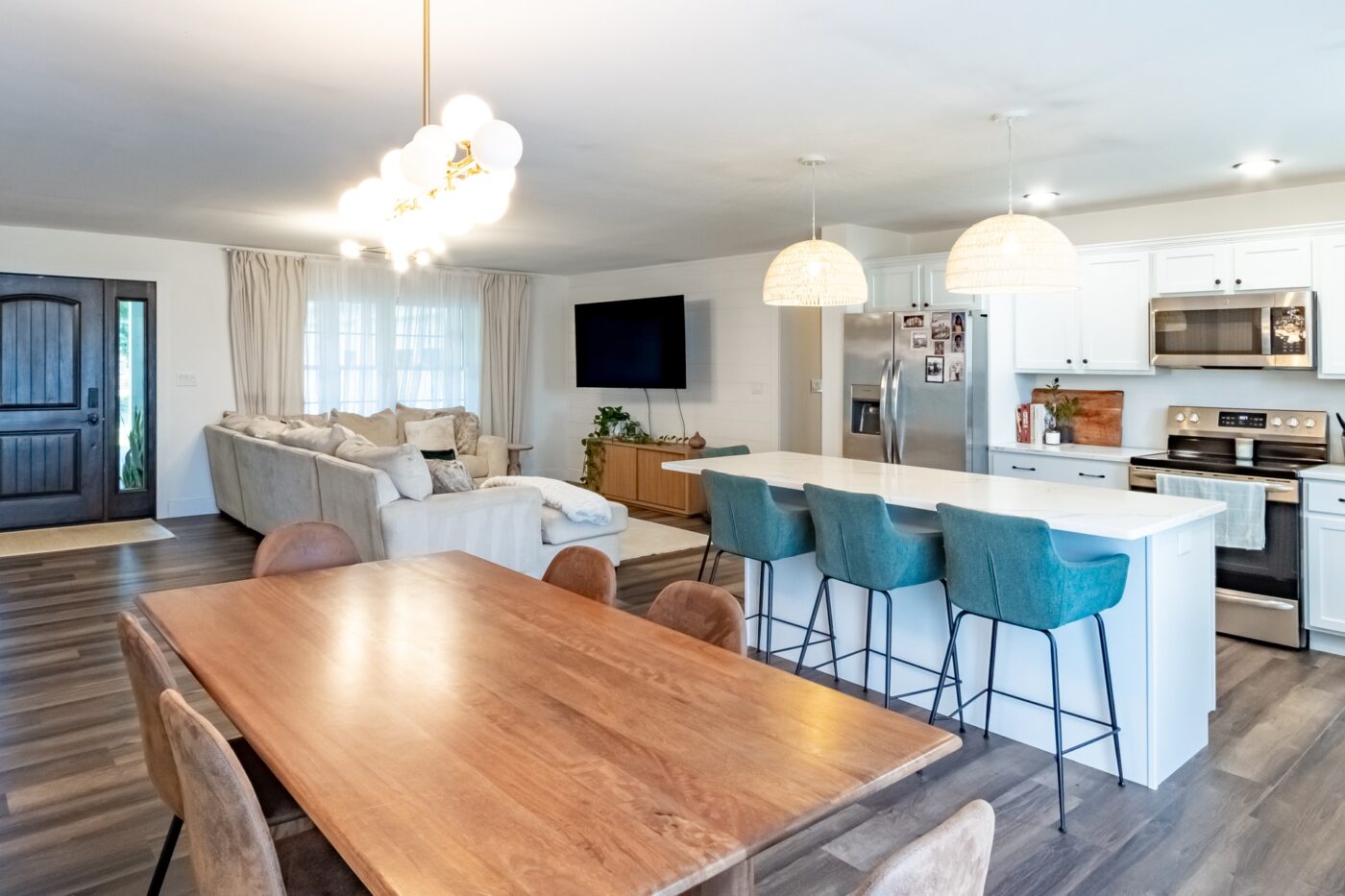 homestead modern cabin interior in New Hampshire