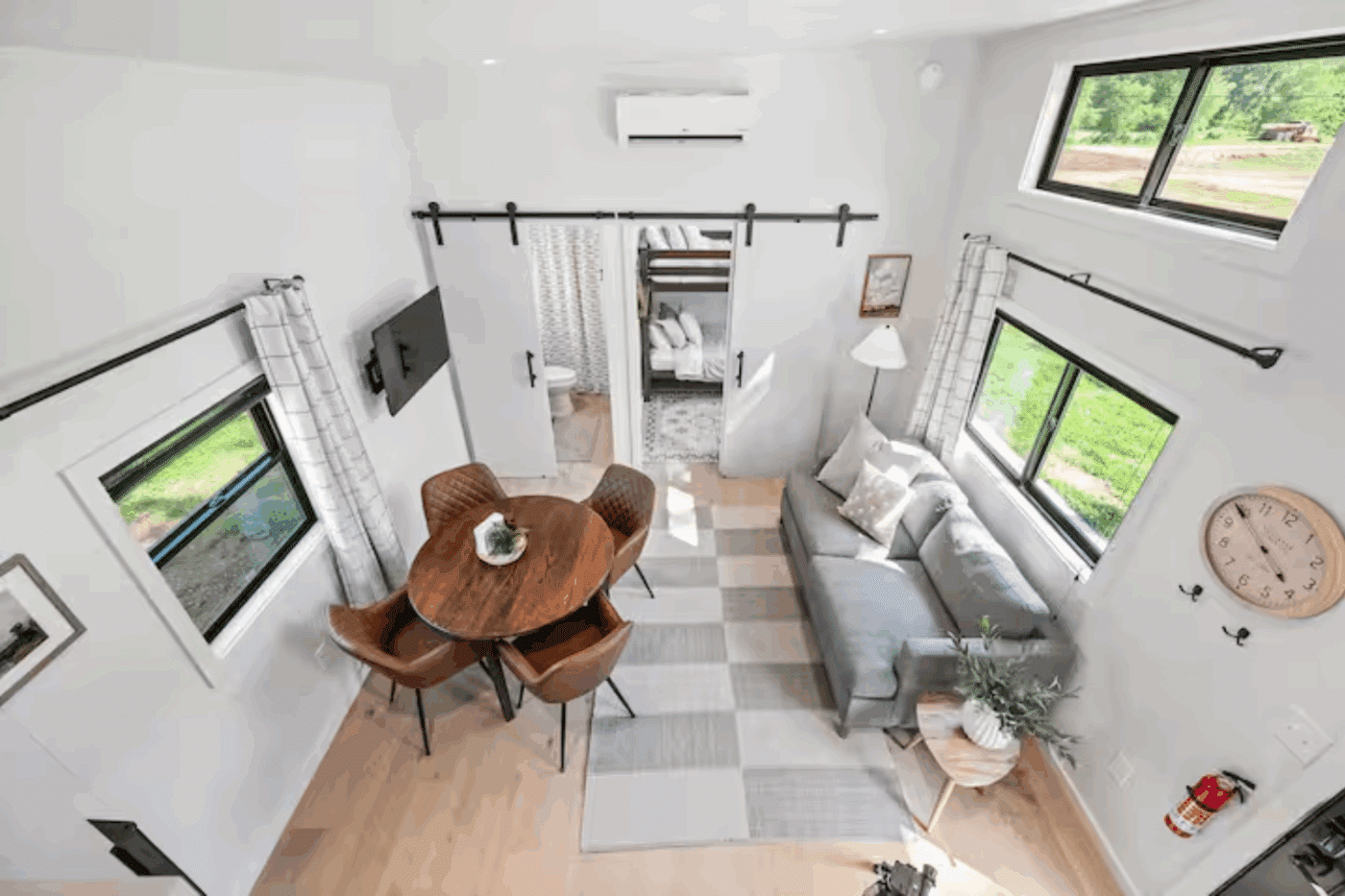Common area of Cascade Park Model tiny home in Branson Missouri