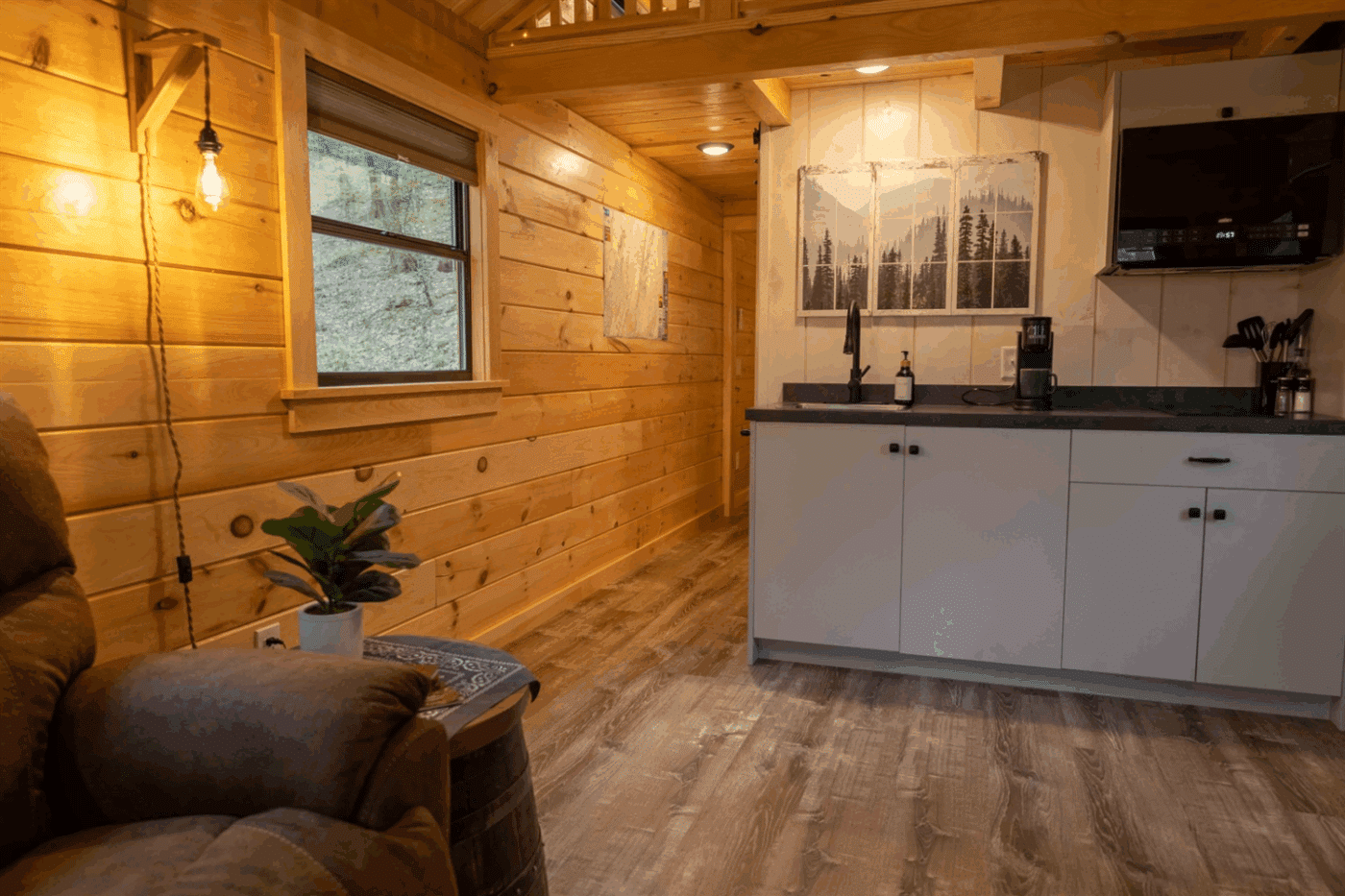 Kitchen in Aspen park model tiny home in Riverton West Virginia