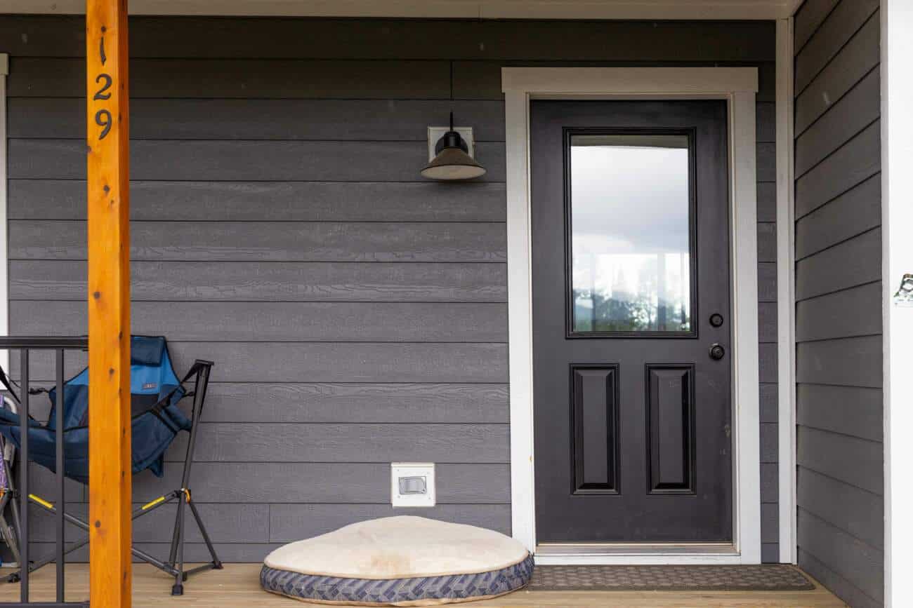 Front porch of Modern Cabin in Victor ID