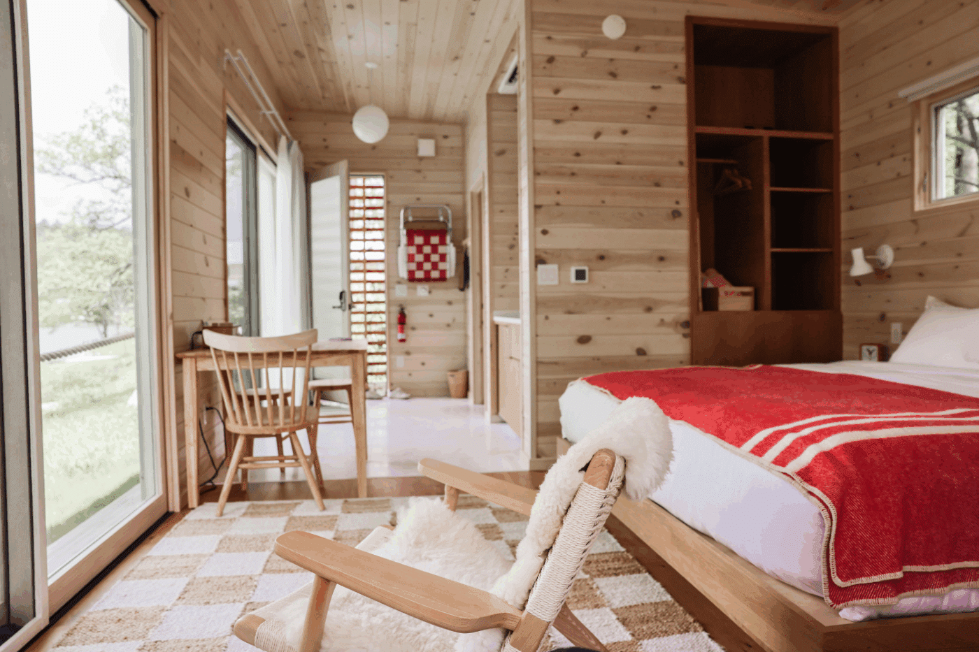 full view of custom built tiny home park model in Mass