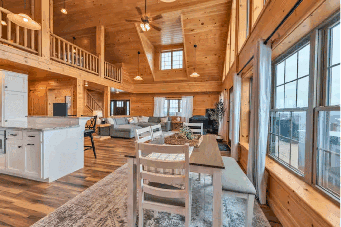 open floor plan of Mountaineer Deluxe in Sarnac Lake New York built and designed with Psy Homes