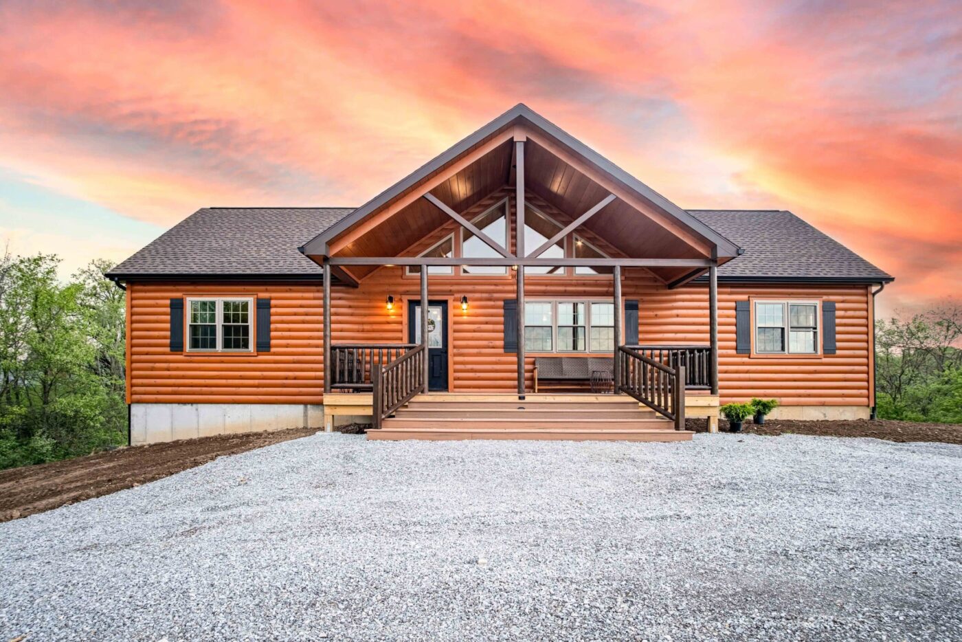 alpine log cabin in Maryland
