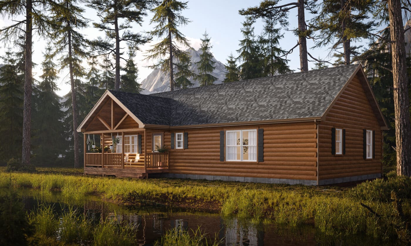 Pioneer custom built log modular cabins