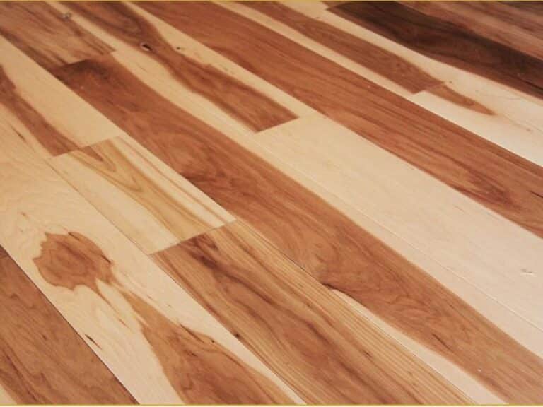 Natural Hickory Flooring for Modular Cabin