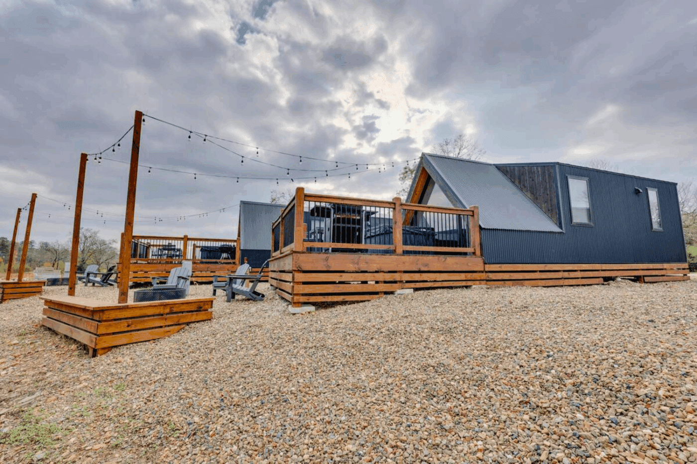 A Frame Park Model trout in Broken Bow Oklahoma