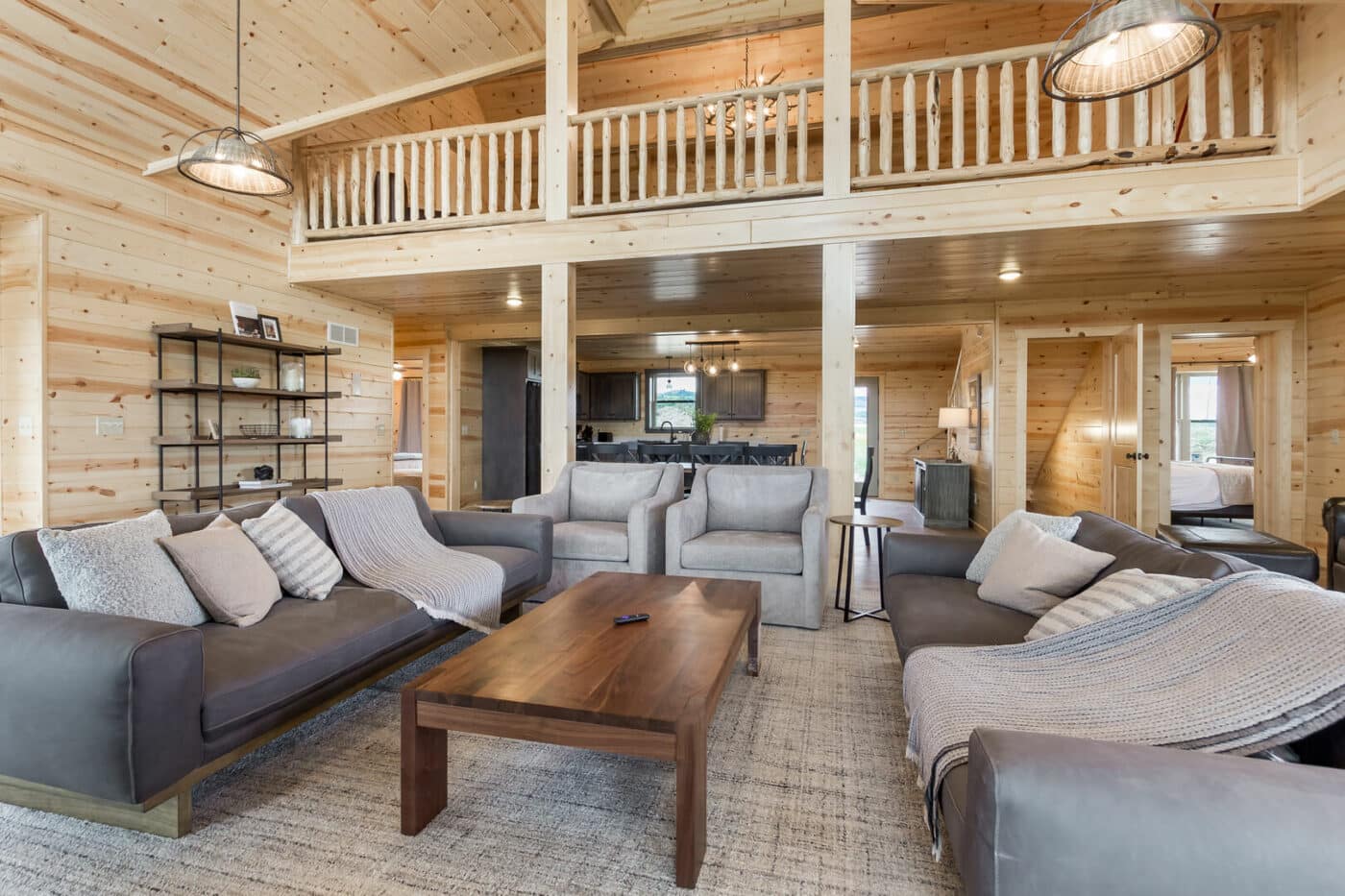 Canyon Lodge Log Cabin Great Room